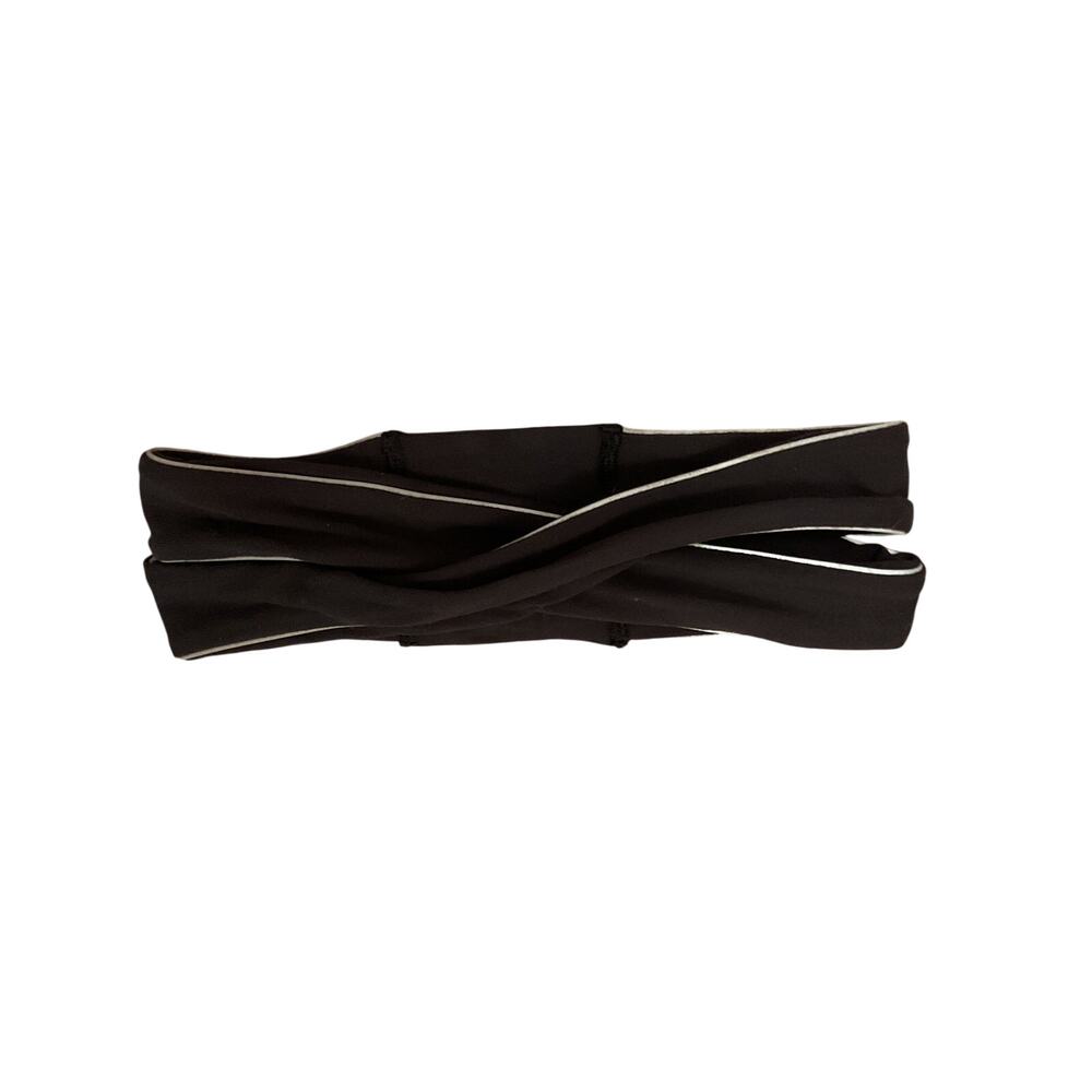 Lululemon Crossover Headband Black Reflective Running Yoga Workout